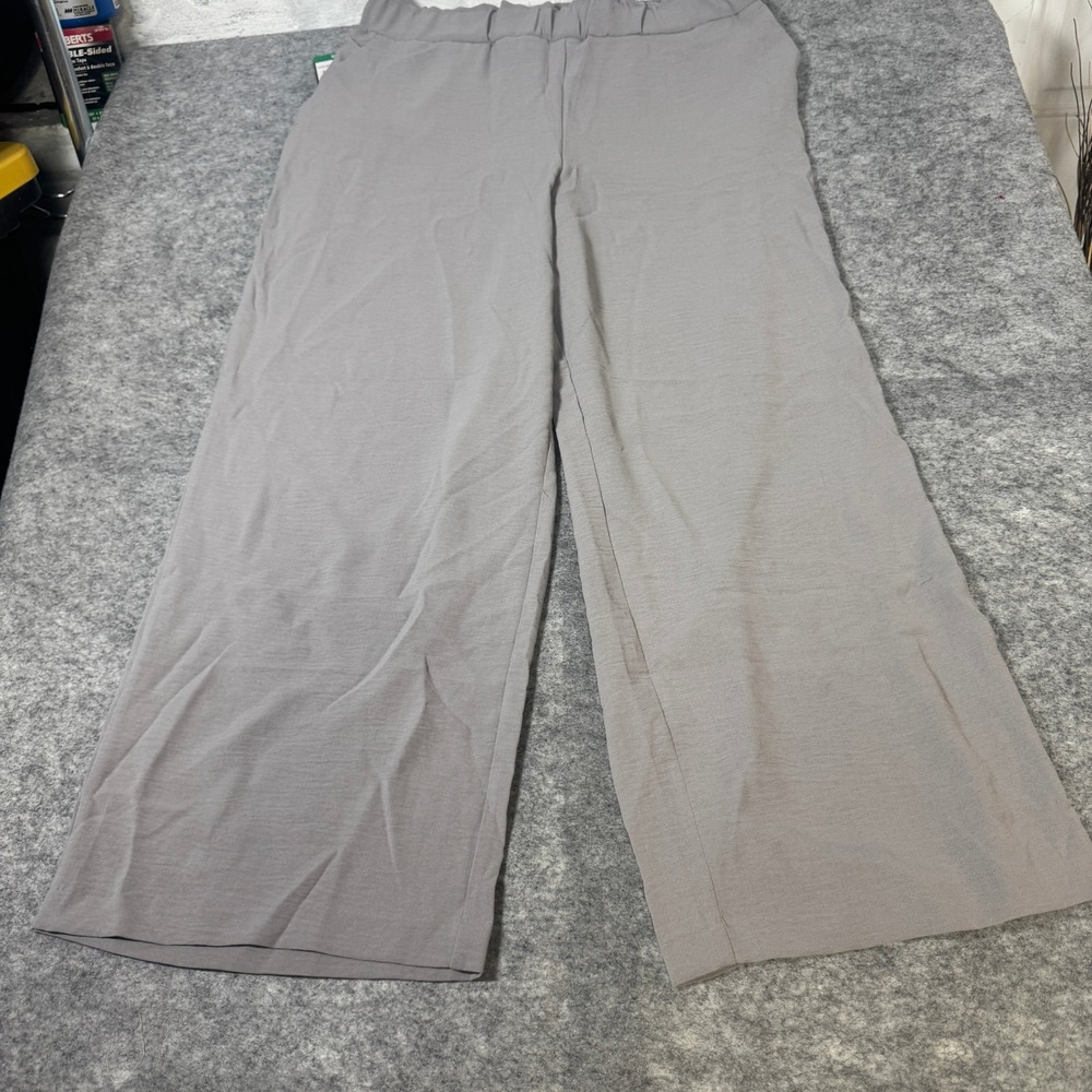 Hilary Radley Gray High Rise Wide Leg Trousers XL NWT D5540-E2901